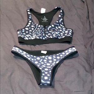 Xcel // reversible whale shark neoprene bikini